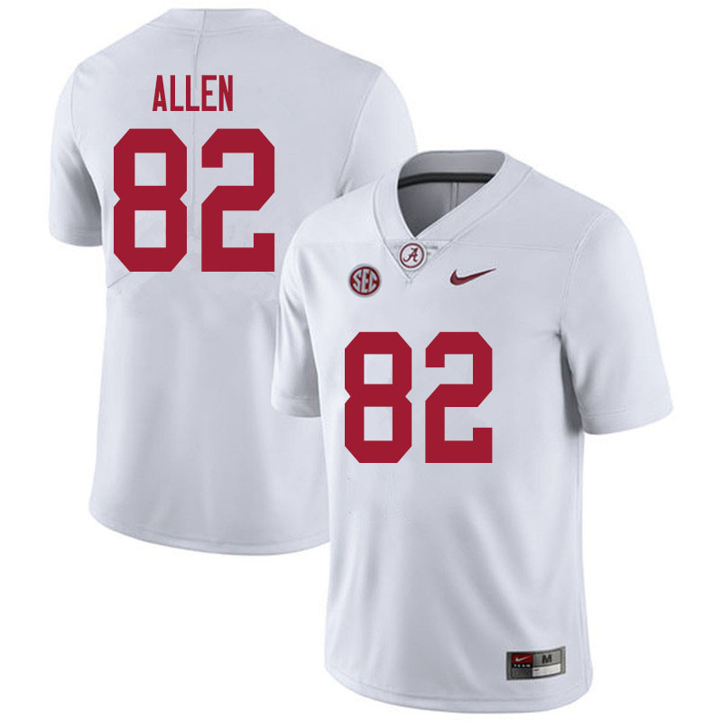 Alabama Crimson Tide Men's Chase Allen #82 White NCAA Nike Authentic Stitched 2020 College Football Jersey FW16D27MD